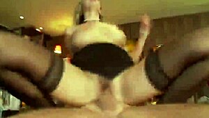 Blonde Wife Gets Hardcore Anal Fucking in Red Lingerie