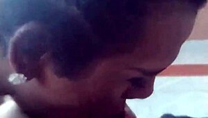 The obedient trans woman passionately sucks cock with deep emotion