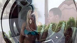 The interracial couple is fucking good, blonde babe with black stud in doggystyle