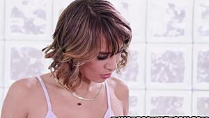 Hot Milf Tests Her New Trainer With A Tight Blowjob And Interracial Action.