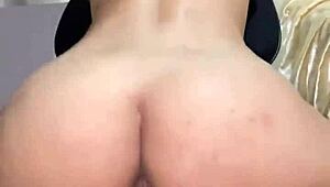 that curvy babe just shifted her panties aside and settled onto the console for some solo vibes