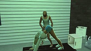 Grandpa's visit turns into a cuckold scene with the old man