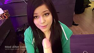 Hey, teen girlfriend sucks your cock in pov asmr blowjob 😘