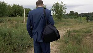 Watch the guy next door strip naked and cum outdoors!