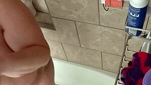 bbw danie enjoys shower time with big tits and ass