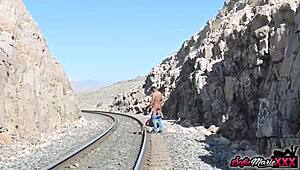 Sofie Marie Deepthroats Monster Cock In Doggystyle Pussy Licking.