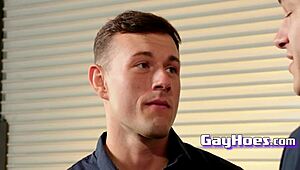 Service station mechanic gay hunks fuck assholes