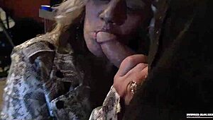 Hot blonde engages in swingers foursome activity with bondage elements