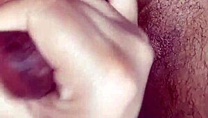 Prostate massage leads to cum and creampie with dildo