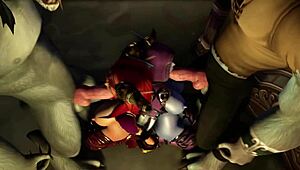 Elf And Werewolf Orgy Bangs Bent Over!