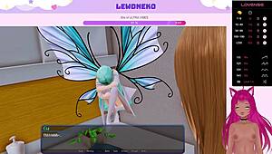 Vtuber Lewdneko in Harem Hotel Gameplay