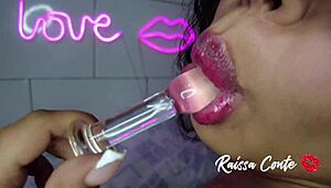 Latina Raissa Conte Rides With Anal Plug