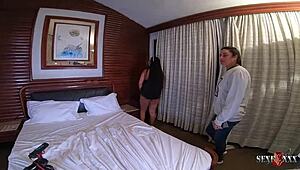 Teen 18+ Safyra Safi Misbehaves with Monster Cock Behind Scenes