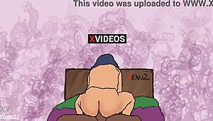 i love how this anime cartoon hentai girl sits hard on the dick with her big ass