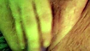 playing with my big tits and shaved pussy until i cum close-up