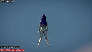 i love watching this bikini girl dance with her big tits in anime.