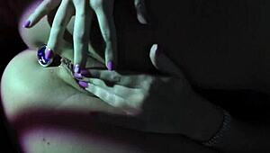 Jayden enjoys masturbating her big tits and pussy solo