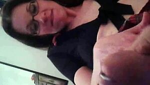 Slut in hardcore action with intense fucking and cumshot