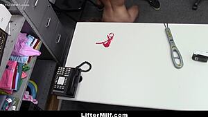 Hot Milf Shoplifter Christy Love Gets Strict Cavity Search in Garage Shop