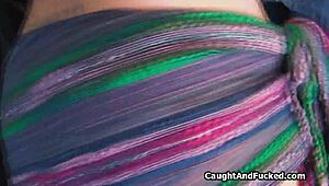 watching the neighbor get intimate at home from pov