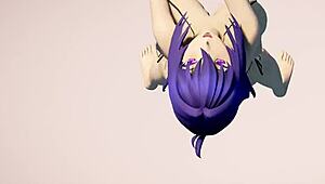 i love watching this bikini girl dance with her big tits in anime.