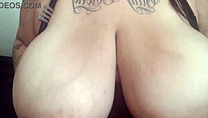 Playing with Her Massive Chest: Mary Jhuana Shows Off Huge Natural Assets