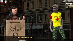 Fashion Business Girl Shows Tits In Alley