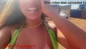 bibi tsunami causing chaos topless by the roadside in varjão de minas - mg