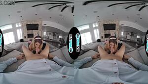 Latina Maid Feels Intense Pleasure During Her First VR Fucking Session With Monster Cock