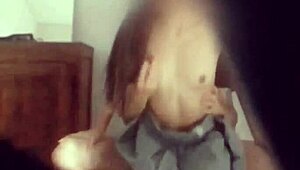 Hidden camera catches skinny Mexican student bent over at wild party