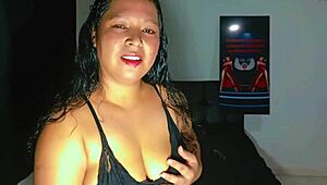 Amateur slut uses anal jewel for first time, masturbating with dildo to squirting orgasms while training her big ass.