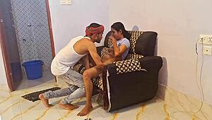 indoor romp left him exploding with pleasure at home