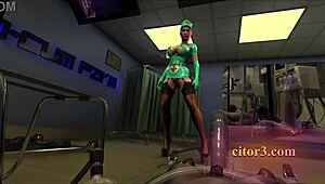 Citor3 3D VR Latex Nurses Pump Hard!