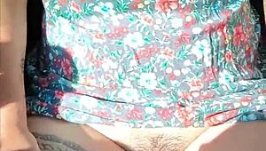 showing off naked in a moving car for public view