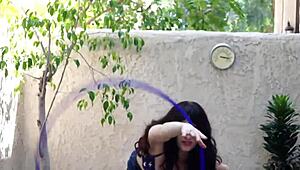 Trixx The Fitness Girl Tries Hooping