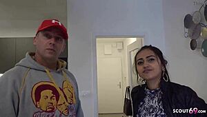 German Scout Tricks Shy Latina Emma Sweet to Fuck at Fake Model Job