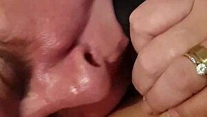 Wife's Passionate Nylon Blowjob Leaves Him Overwhelmed With Desire