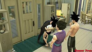 MILF Mother-in-Law Seduced by Sons in Kitchen for All-Day Anal Action