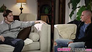 In this cuckold scene, the young latina teen gets bent over and receives a massive cumshot