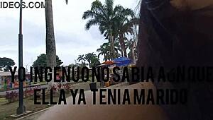 i go to the park and meet this lovely skinny girl.