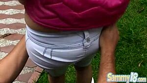 I feel sweet Sammy 18's tight pussy gripping hard during our intense fucking