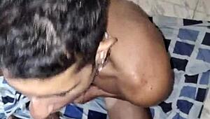 Outdoor Gloryhole Action with Massive Black Cock Swallowed