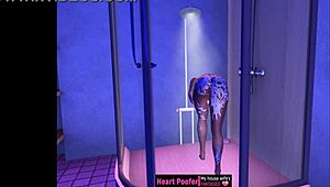 taking a nice shower