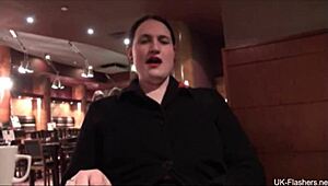 Chubby Flasher Shows Big Tits in Public Outdoor Scene