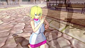 3d hentai with big ass and tits in creampie scene