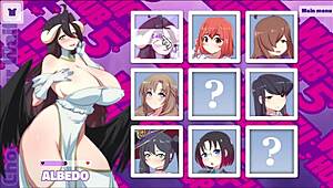 Waifu Hub S5 Albedo parody begins with sweet succubus strip tease