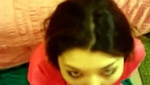 brunette gives pov blowjob