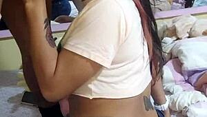 Wrestling Fan Grabs Ass Hard!