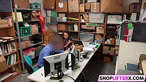 Wow! Did She Regret Stealing with That Teen 18+ Blowjob Punishment at Shop?