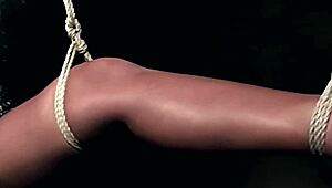 tied angelica heart in old factory for bondage